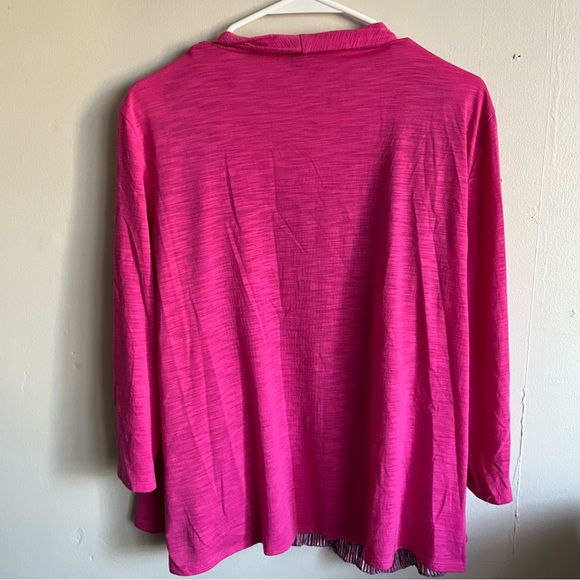 3/$40 Notations Xl Blouse combination Tank top with attached Cardigan 3/4 sleeve - Picture 2 of 6